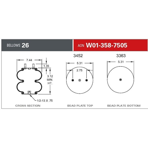 Firestone 26C 001347, W013587505 W013587505 - main